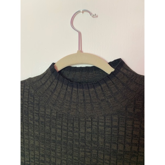 NWOT Black/Green Knitted Topshop Midi Dress 12/L - Picture 6 of 8